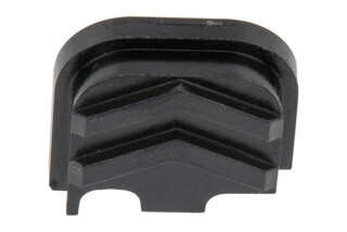 Glock 43 Slide Cover Plate features a black anodized finish